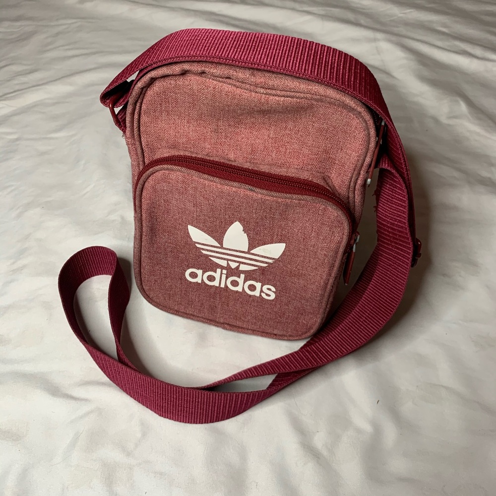 Red Adidas Canvas Crossbody Bag